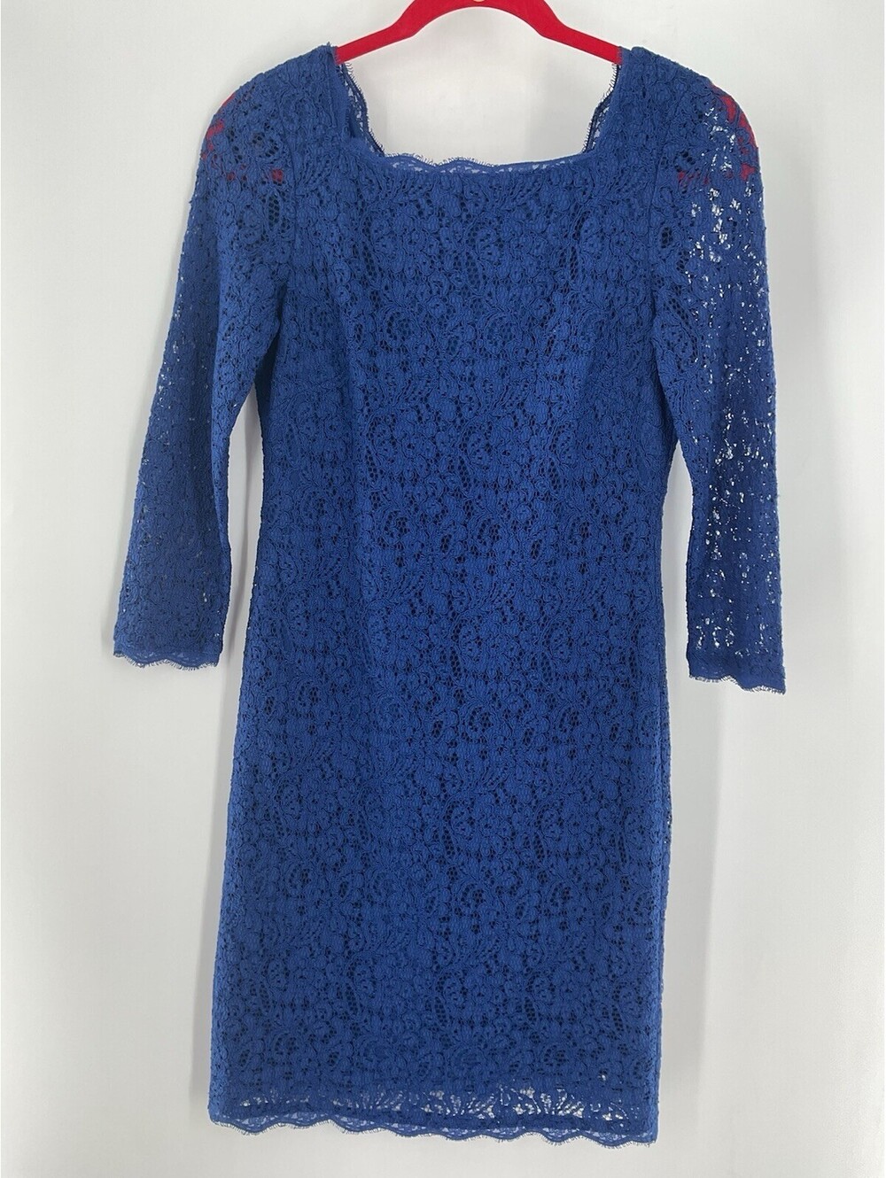 Adrianna Papell Women’s Dress Size 4 Lace Overlaid Blue 131